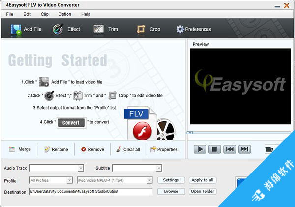 4Easysoft FLV to Video Converter(视频转换软件)_1