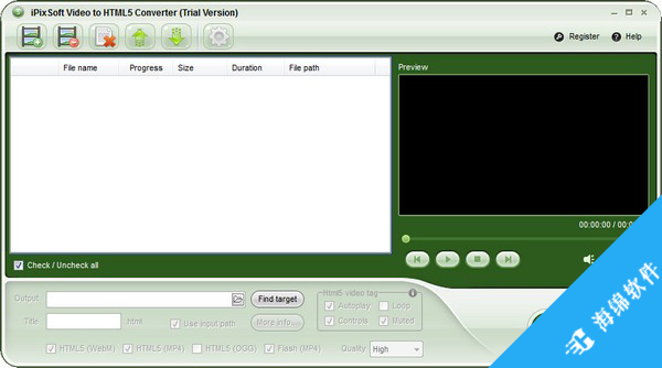 iPixSoft Video to HTML5 Converter(HTML5视频转换器)_1