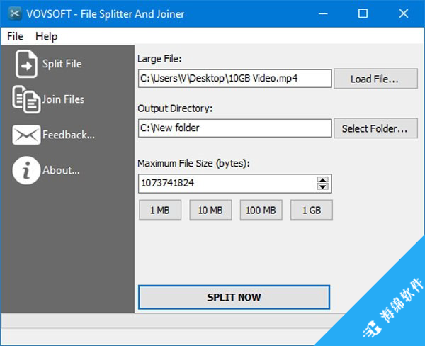 VovSoft File Splitter and Joiner(文件拆分合并)_1