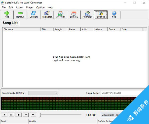 Softdiv MP3 to WAV Converter(MP3转WAV转换器)_1