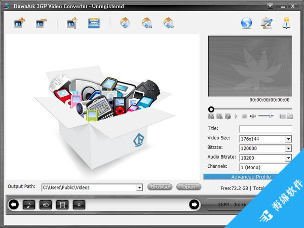 DawnArk 3GP Video Converter(3GP视频格式转换器)_1