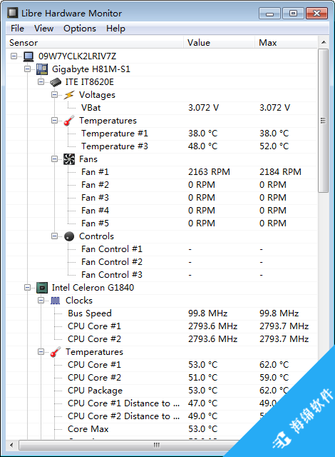 Libre Hardware Monitor(电脑硬件监测工具)_1