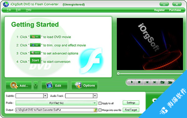 iOrgSoft DVD to Flash Converter(视频格式转换工具)_1