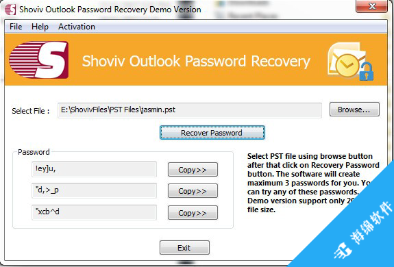 Shoviv Outlook Password Recovery(Outlook文件密码恢复)_2