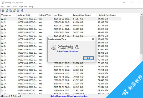 FreeSpaceLogView(可用磁盘空间日志查看工具)_2